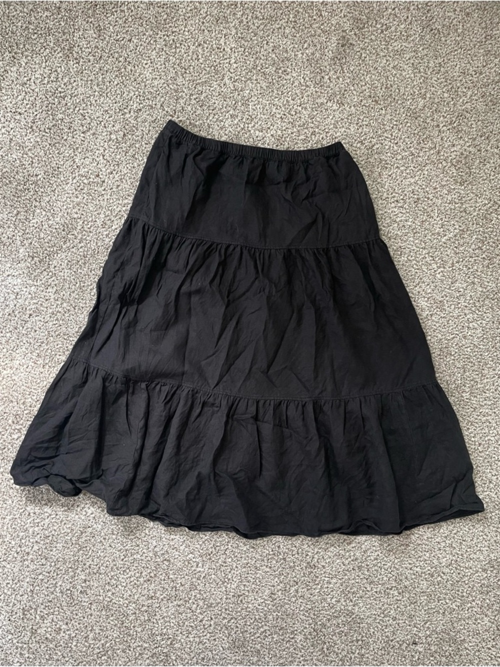 LOFT Black Tiered Skirt